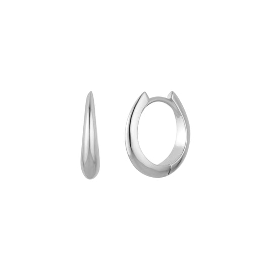 Piccolo Silver Huggie Hoops