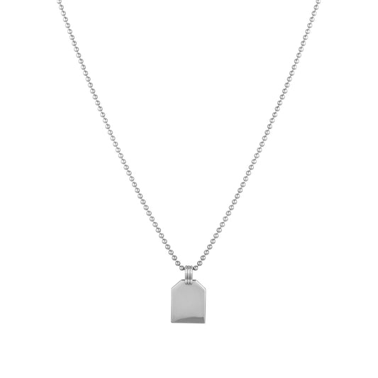Tag Silver Necklace