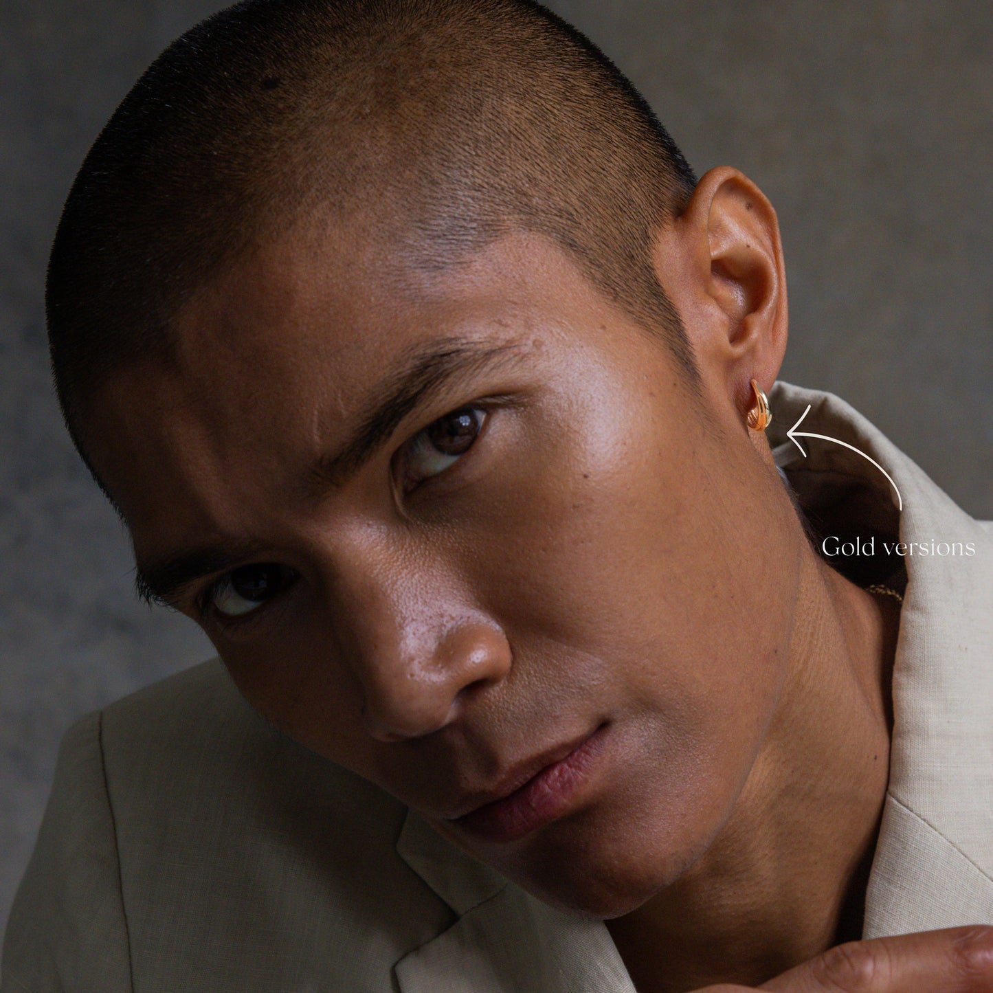 Doublet Silver Huggie Hoops