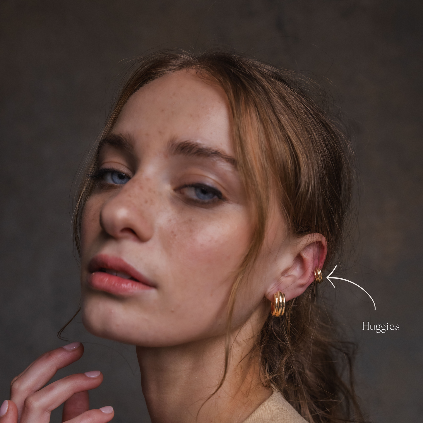 Parallel Silver Huggie Hoops