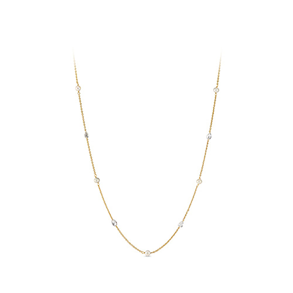 Diamond and Pearl Necklace