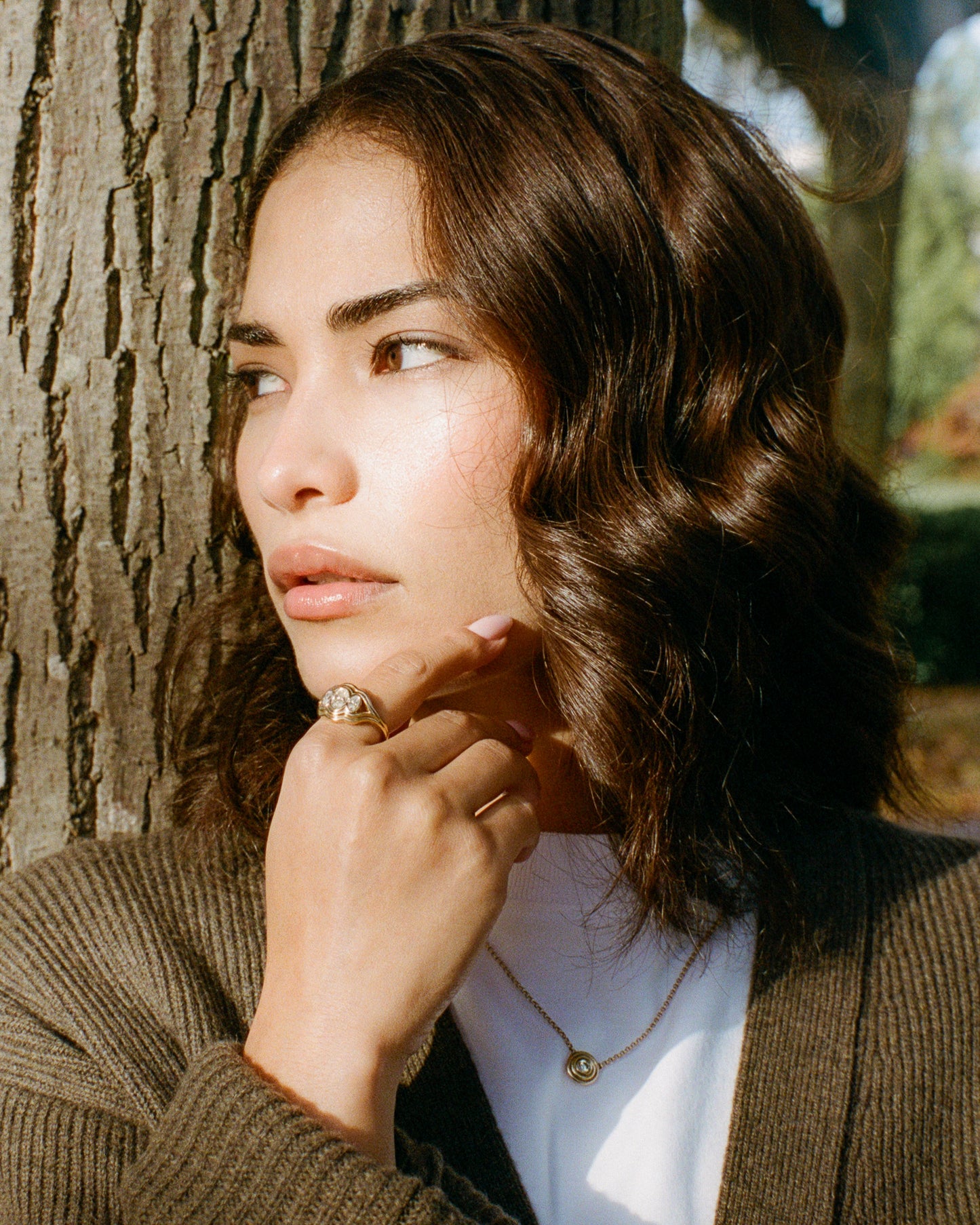 Trio Moissanite Ring