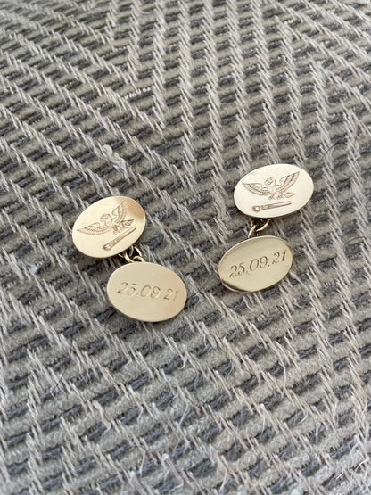 Mens Classic Silver Cufflinks