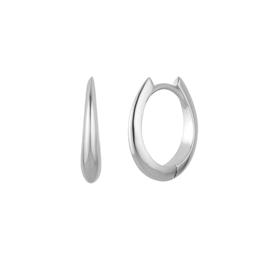 Piccolo Silver Huggie Hoops