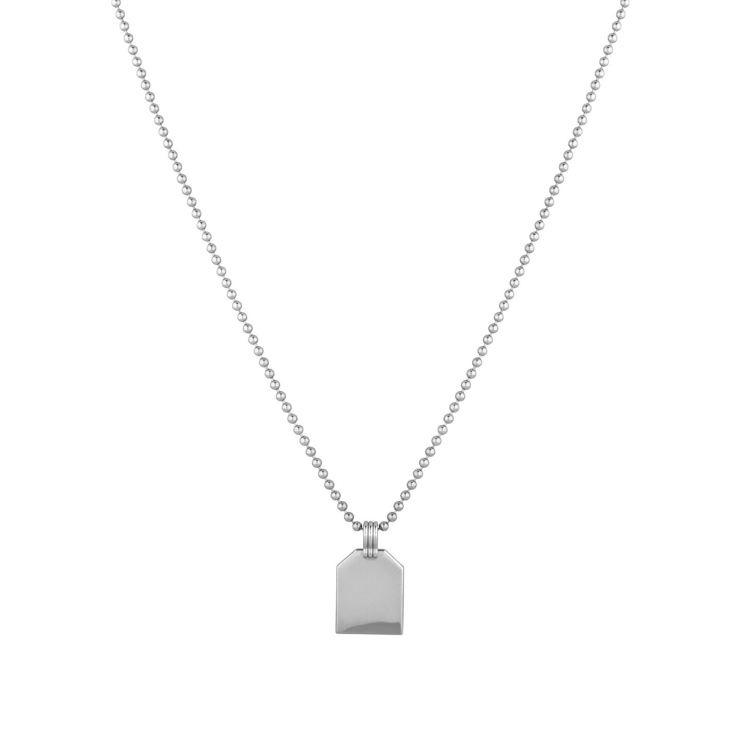 Tag Silver Necklace