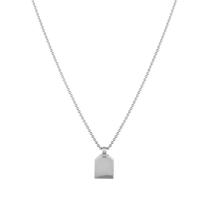 Tag Silver Necklace