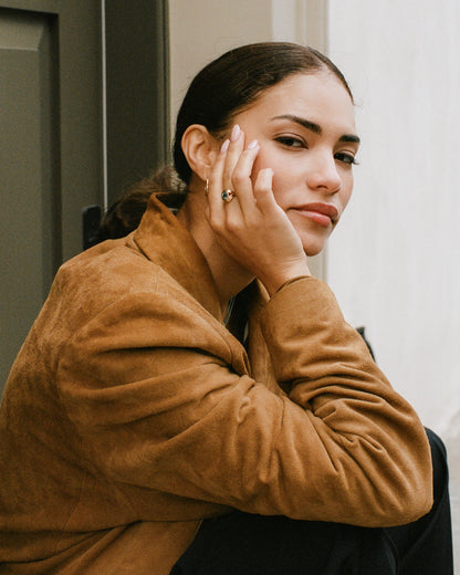 &Lottie Emerald Pinky Ring